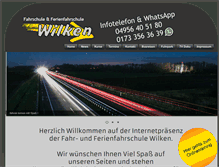 Tablet Screenshot of fahrschule-wilken.de